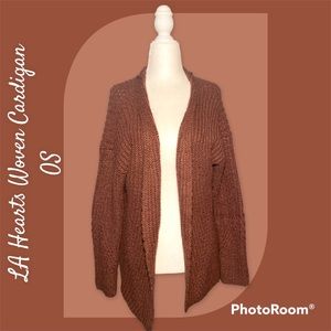 LA Hearts Cable Knit Cardigan Sweater OS